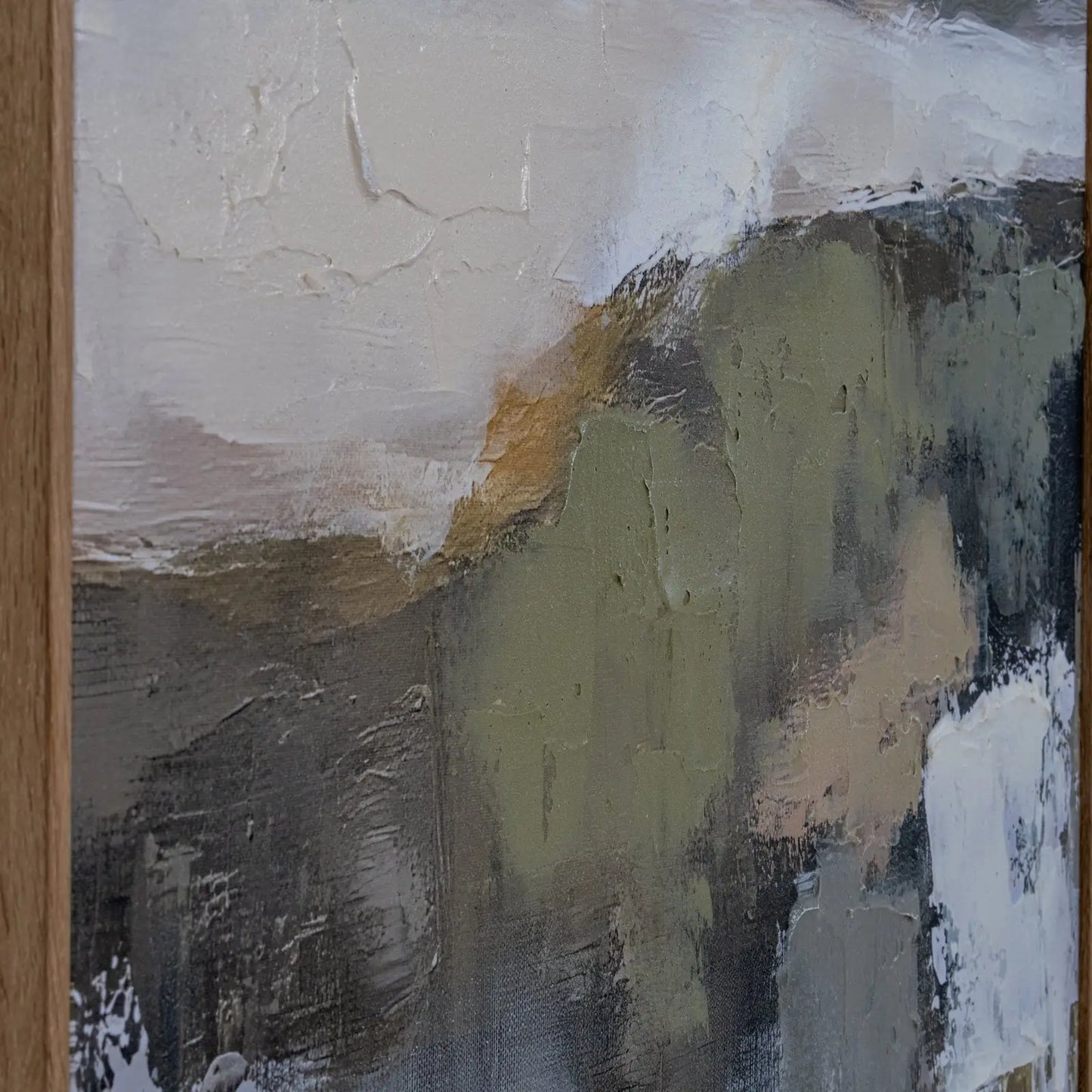 Hillside View Hand Painted Canvas in Frame