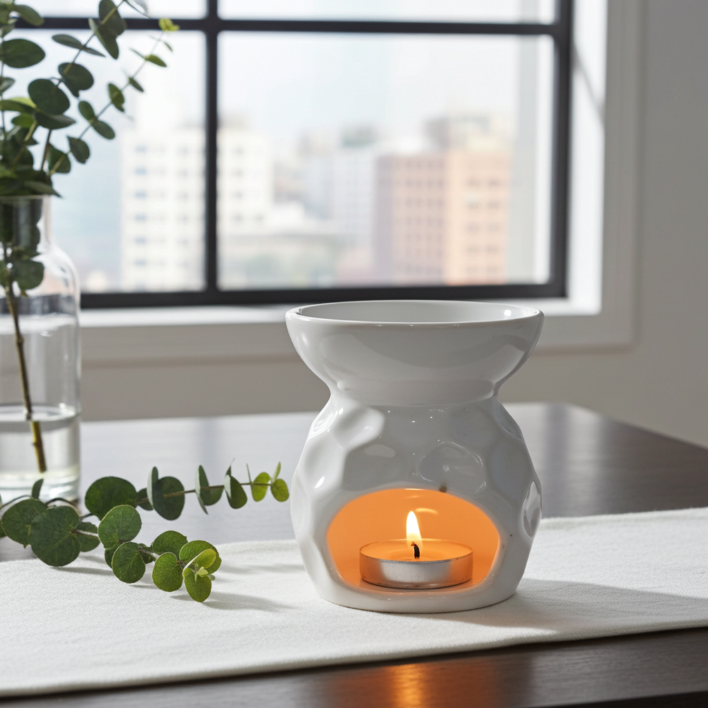 Taya White Oil Burner Set