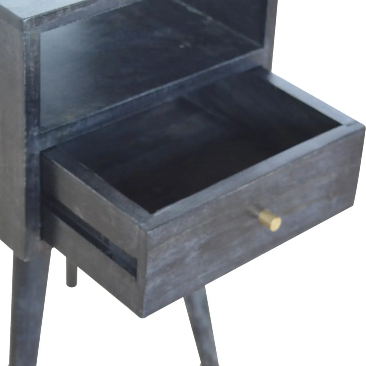 Mini Ash Black Bedside Table | Nightstand
