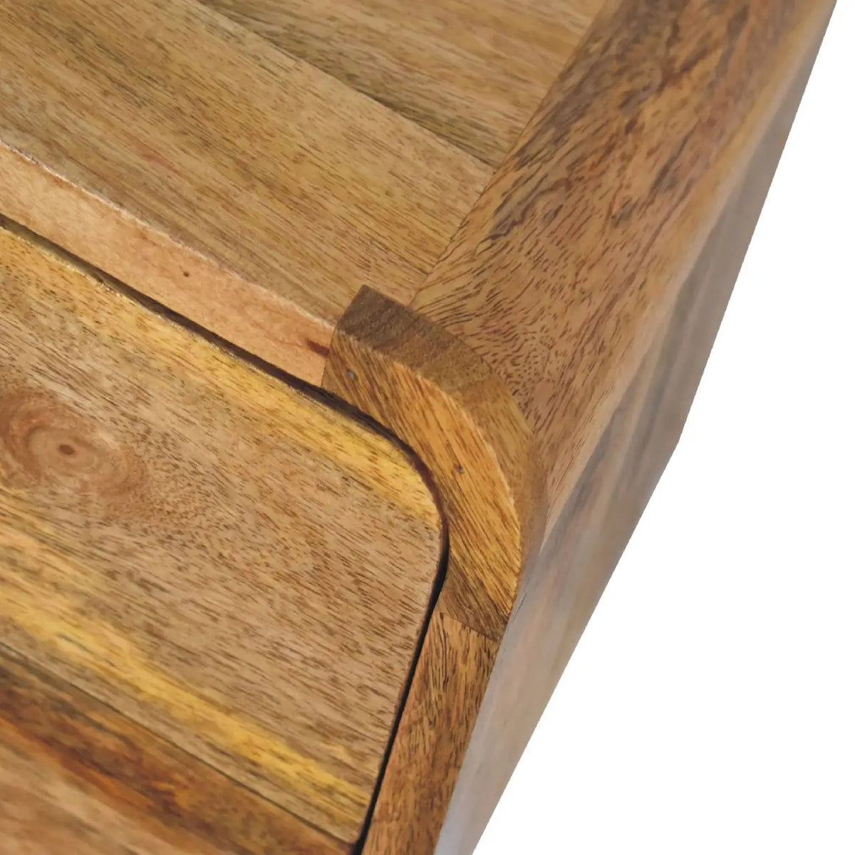 Mini Curve Oak-ish Floating Bedside Table | Nightstand
