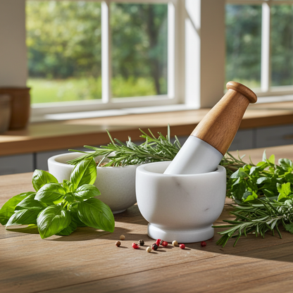 Small Marble Pestle and Mortar