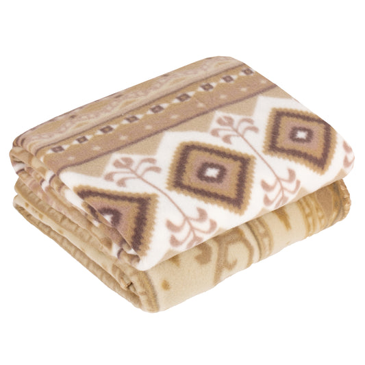 1410AZTEC FLEECE THROW 2 PK 127X152 NA