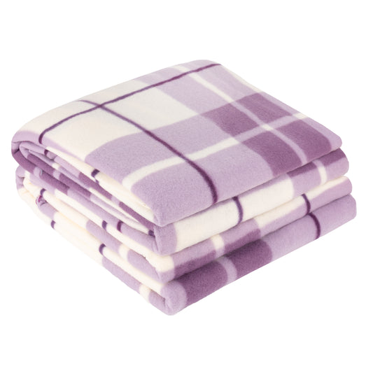 1410CHECK FLEECE THROW 2PK 130X150 LIL