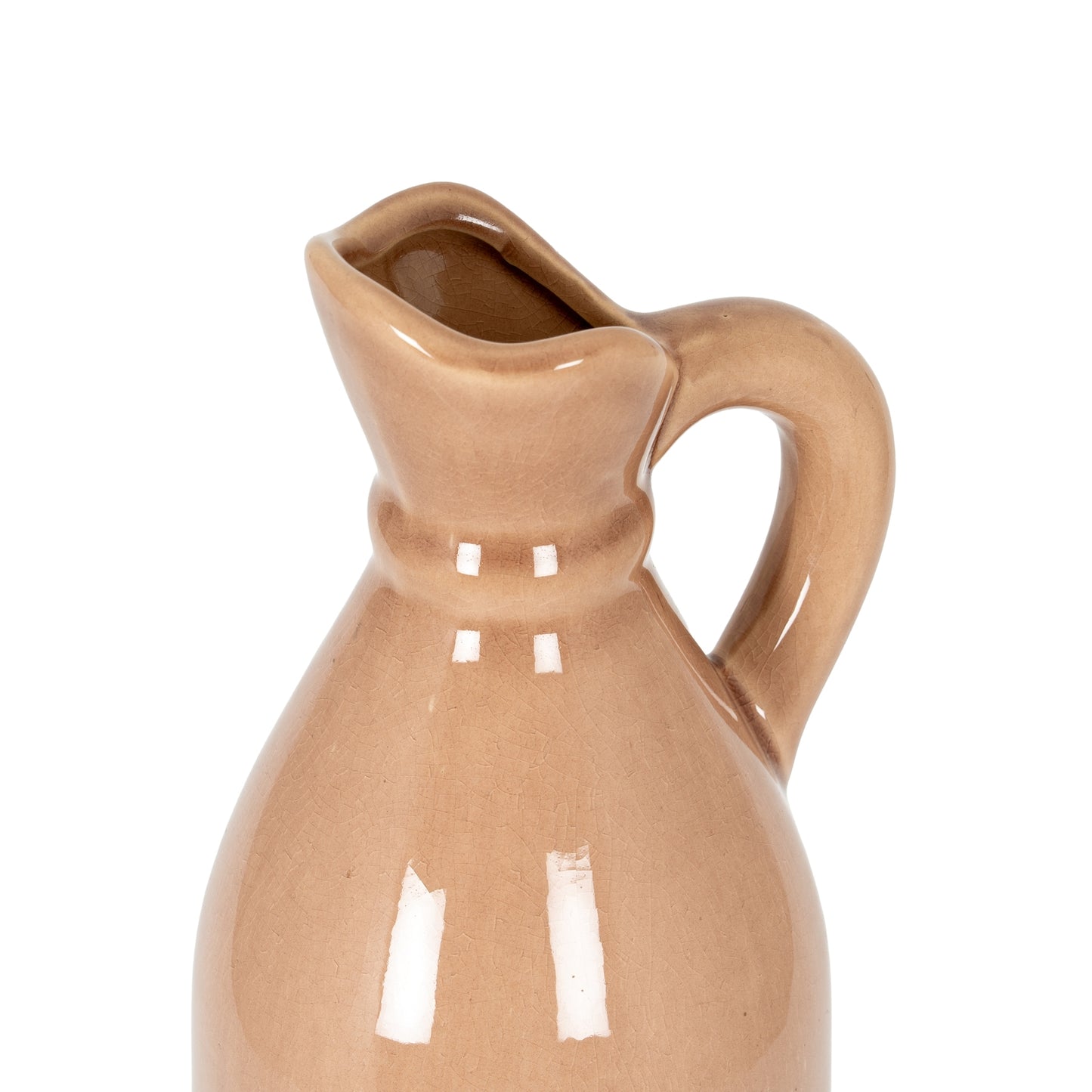 Decorative Tall Blush Stoneware Jug