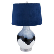 Ice Shadows Table Lamp With Navy Blue Shade