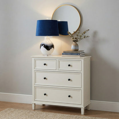 Ice Shadows Table Lamp With Navy Blue Shade
