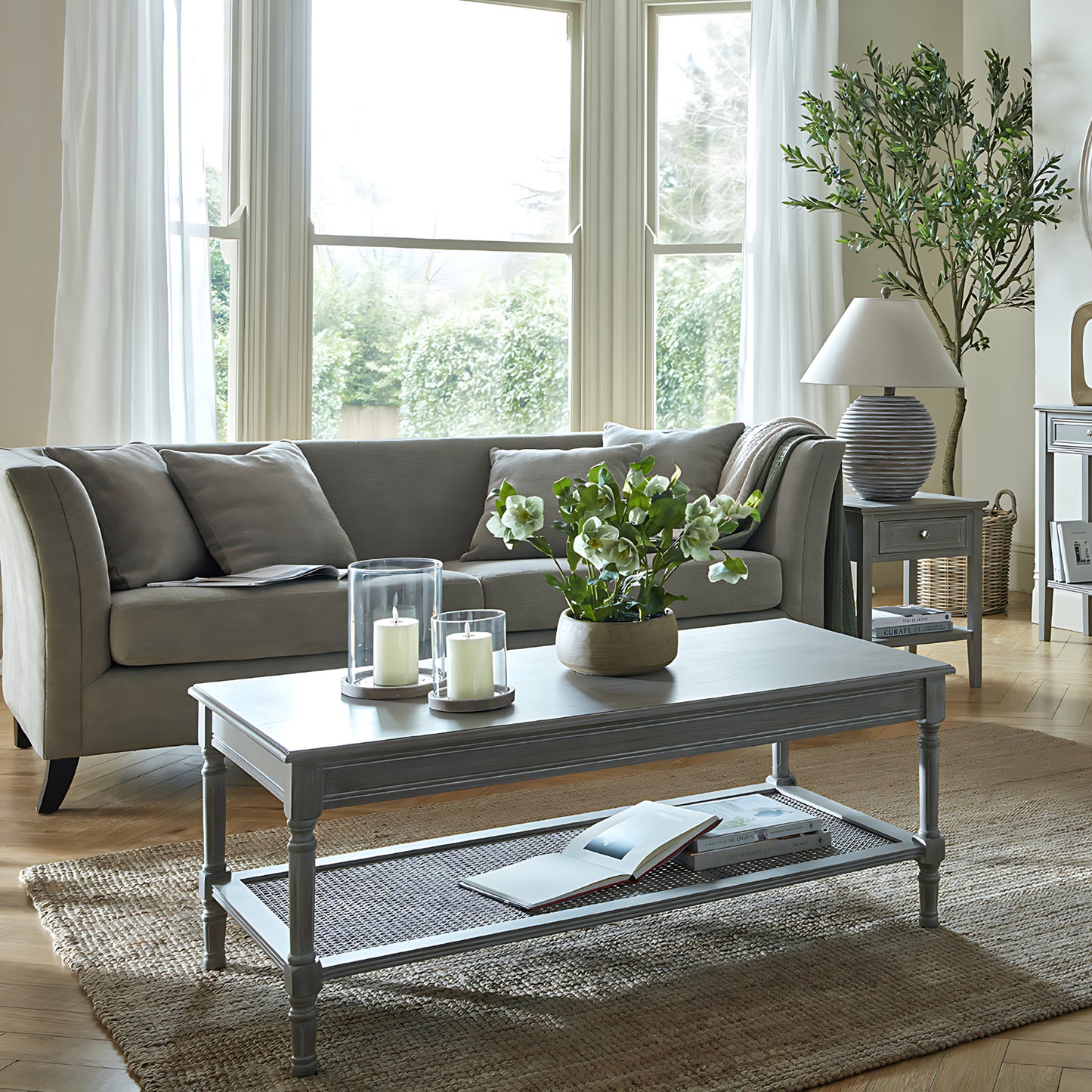 The Serene Collection One Drawer Side Table