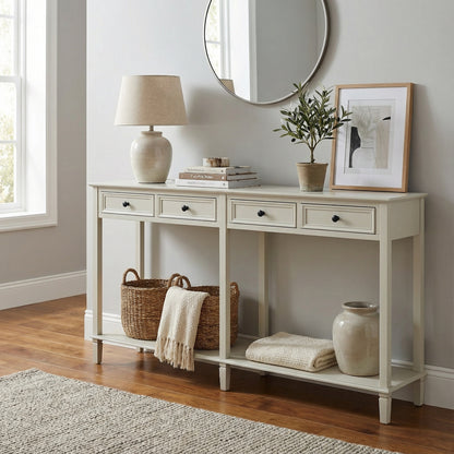 Belmont Collection 4 Drawer Console