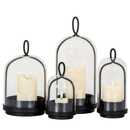 Nyx Large Candle Holder With Glass Cloche