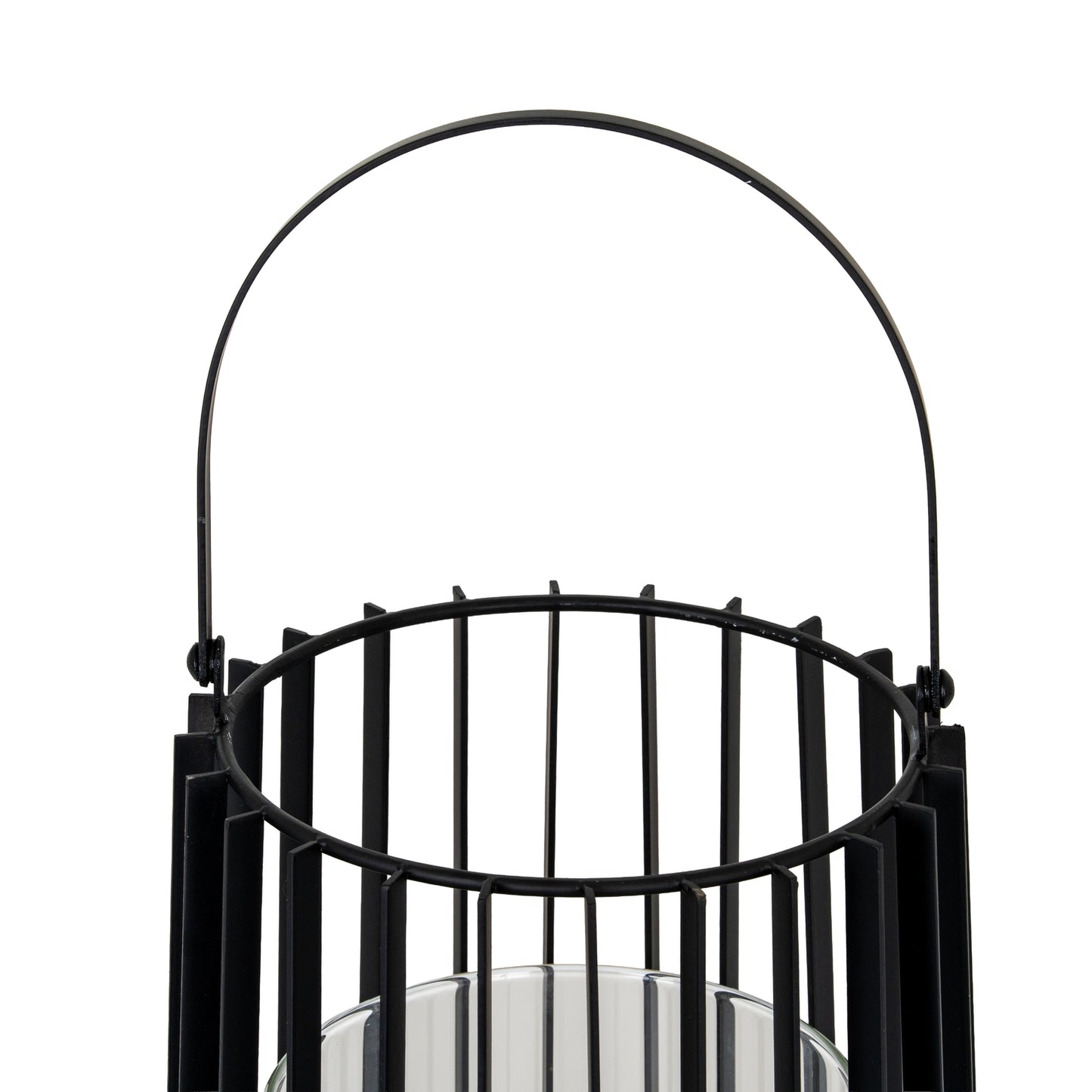 Lynk Large Lantern With Handle And Glass Candle Holder