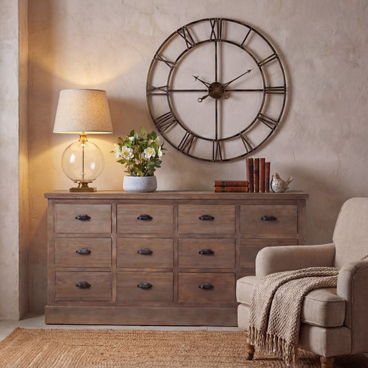 Lunel Glass Orb Table Lamp With Edged Linen Shade