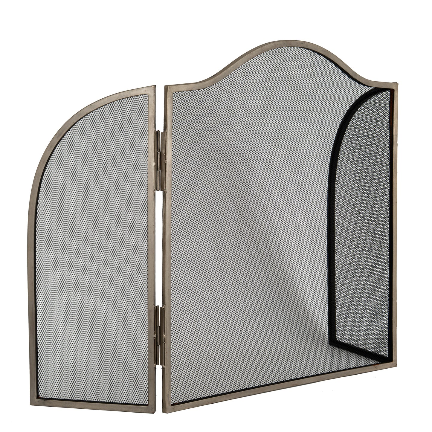 Antiqued Silver Fire Screen