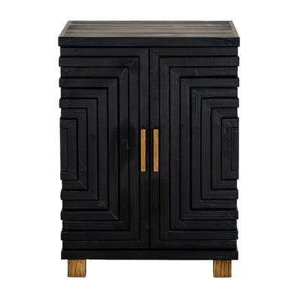 Lennox Black 2 Door Side Cupboard