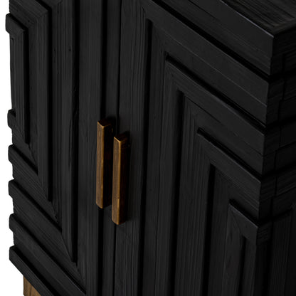Lennox Black 2 Door Side Cupboard