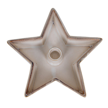 Large Solace Cement Star Candle Holder