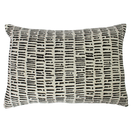 ADARA 40X60 CUSHION CASE IVORY/BLK
