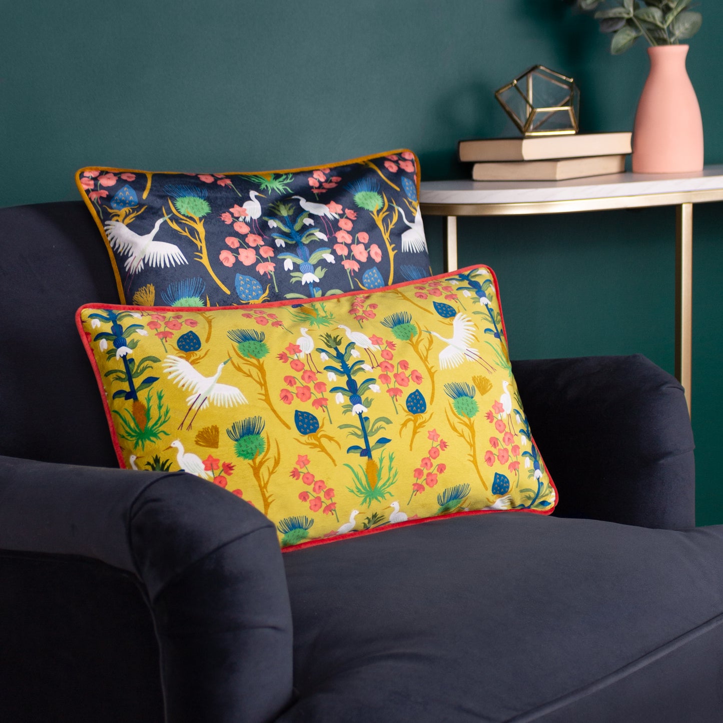 KM HERONS 43X43 BLUE PIPED CCASE
