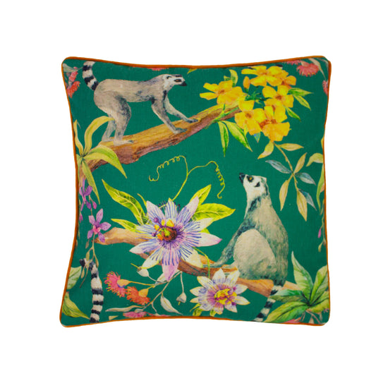 LEMUR PRINTED 50X50 CUSHION CASE MULTI