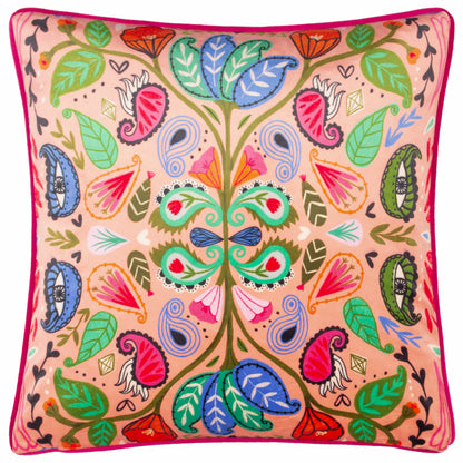KM PAISLEY BLOOMS 50X50 PIPED C/CASE