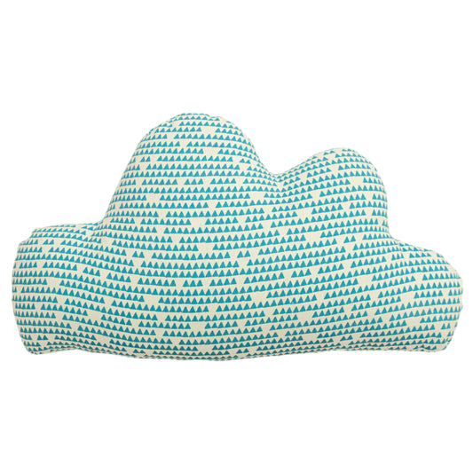 PRINTED CLOUD CUSHION BLUE