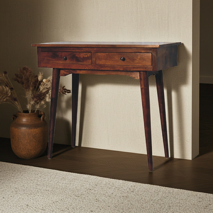 Chestnut Hallway 2 Drawer Console Table
