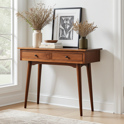Chestnut Hallway 2 Drawer Console Table