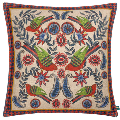 AKAMBA MIRRORED PARROTS 50X50 CUSHION CASE MULTI