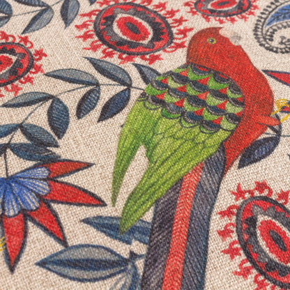 AKAMBA MIRRORED PARROTS 50X50 CUSHION CASE MULTI