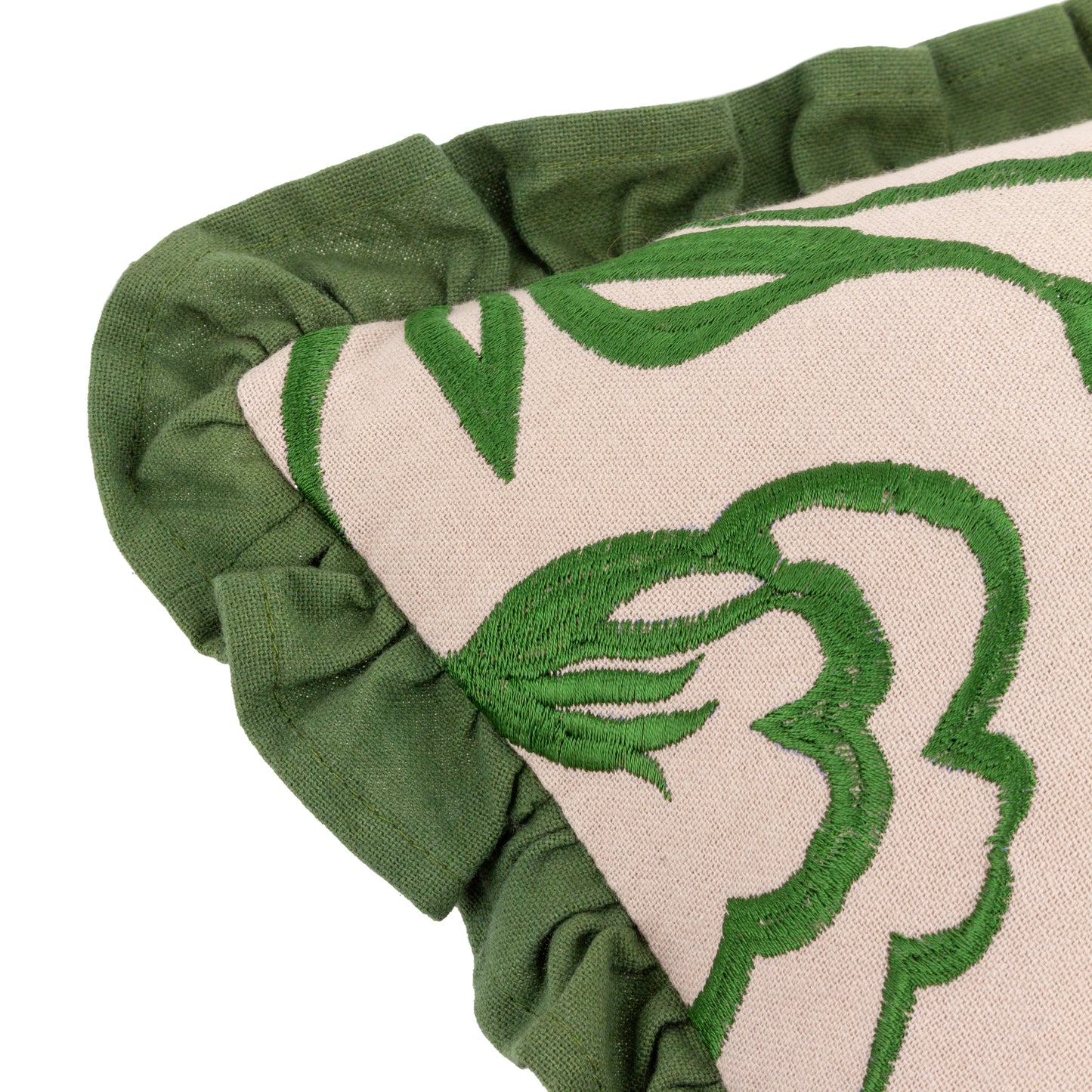 ALBERA 43X43 CUSHION CASE LINEN/GREEN