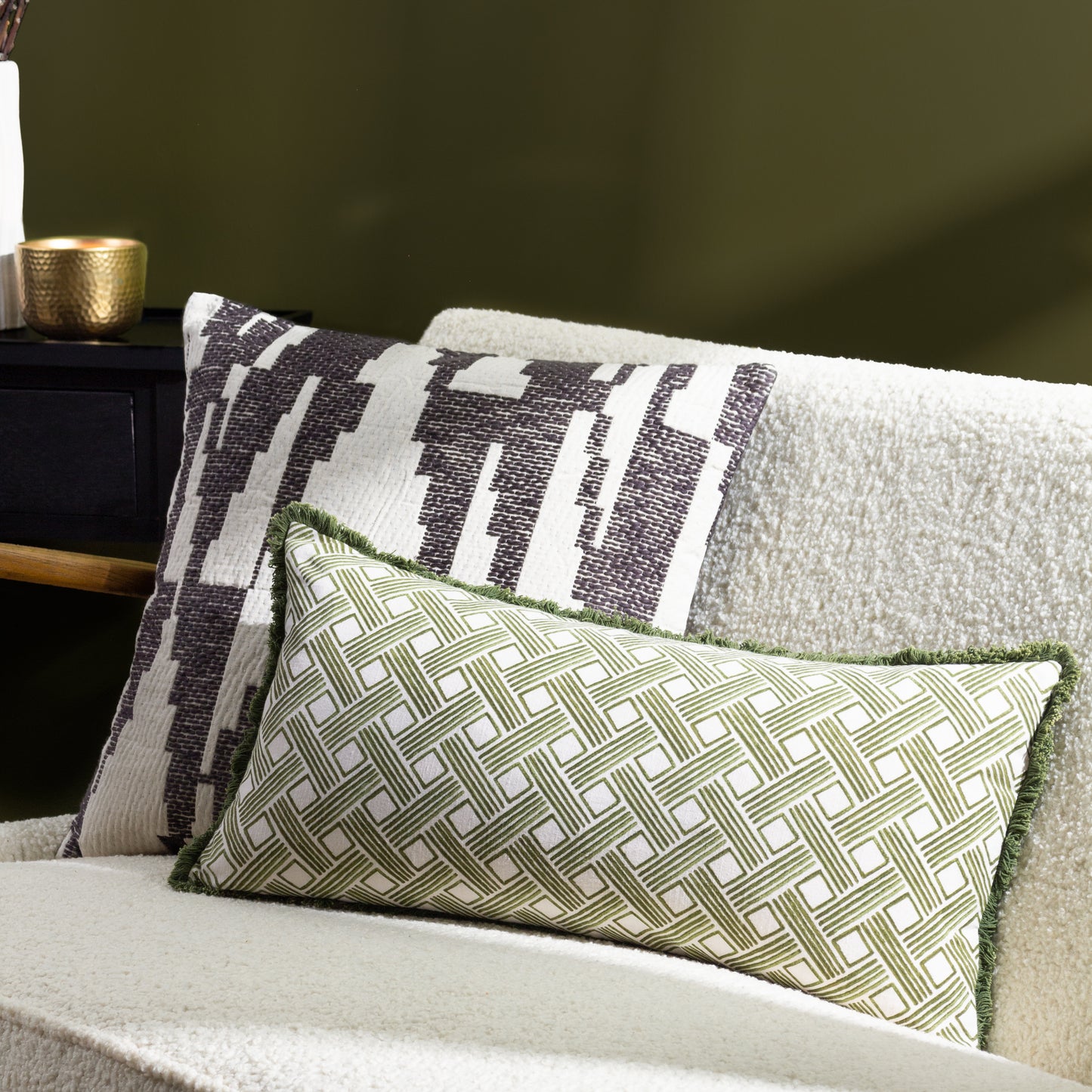 ALEXA 30X60 CUSHION CASE OLIVE