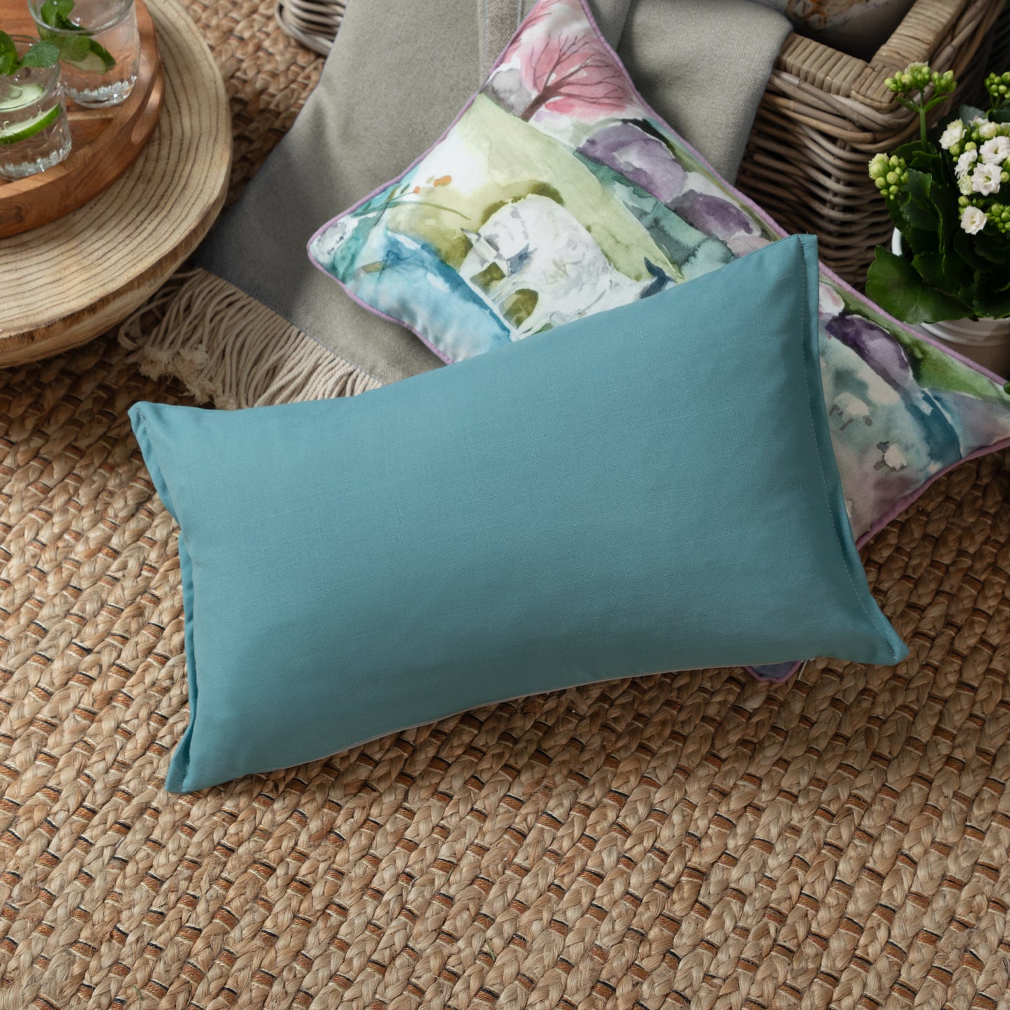 ALFRESCO 30X50 OUTDOOR CUSHION CASE TEAL