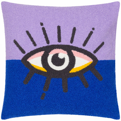 ALL EYES ON YOU 45X45 CUSHION CASE LILAC/BLUE