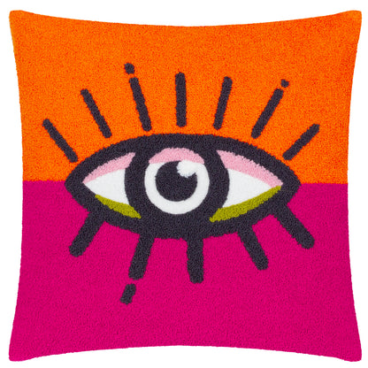 ALL EYES ON YOU 45X45 CUSHION CASE ORANGE/PINK