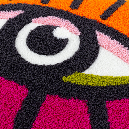 ALL EYES ON YOU 45X45 CUSHION CASE ORANGE/PINK