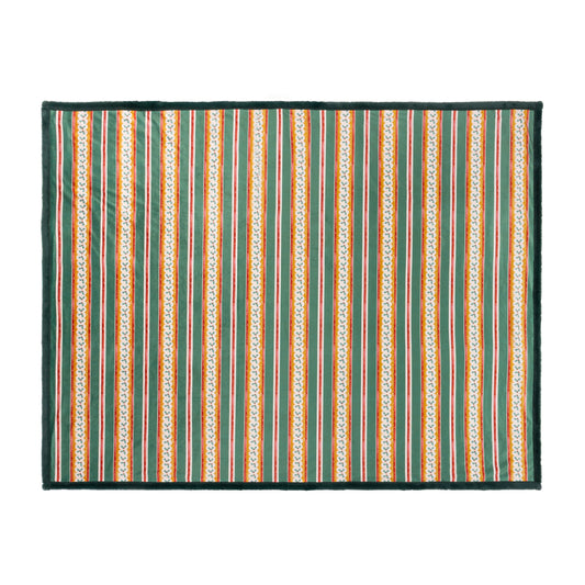 ALL WRAPPED UP 130X180 THROW EMERALD/RED