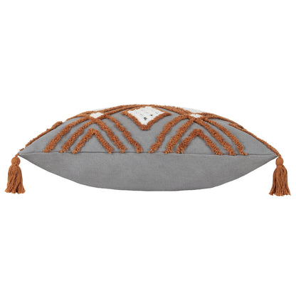 AQUENE 50X50 CUSHION CASE CHARCOAL/BRICK