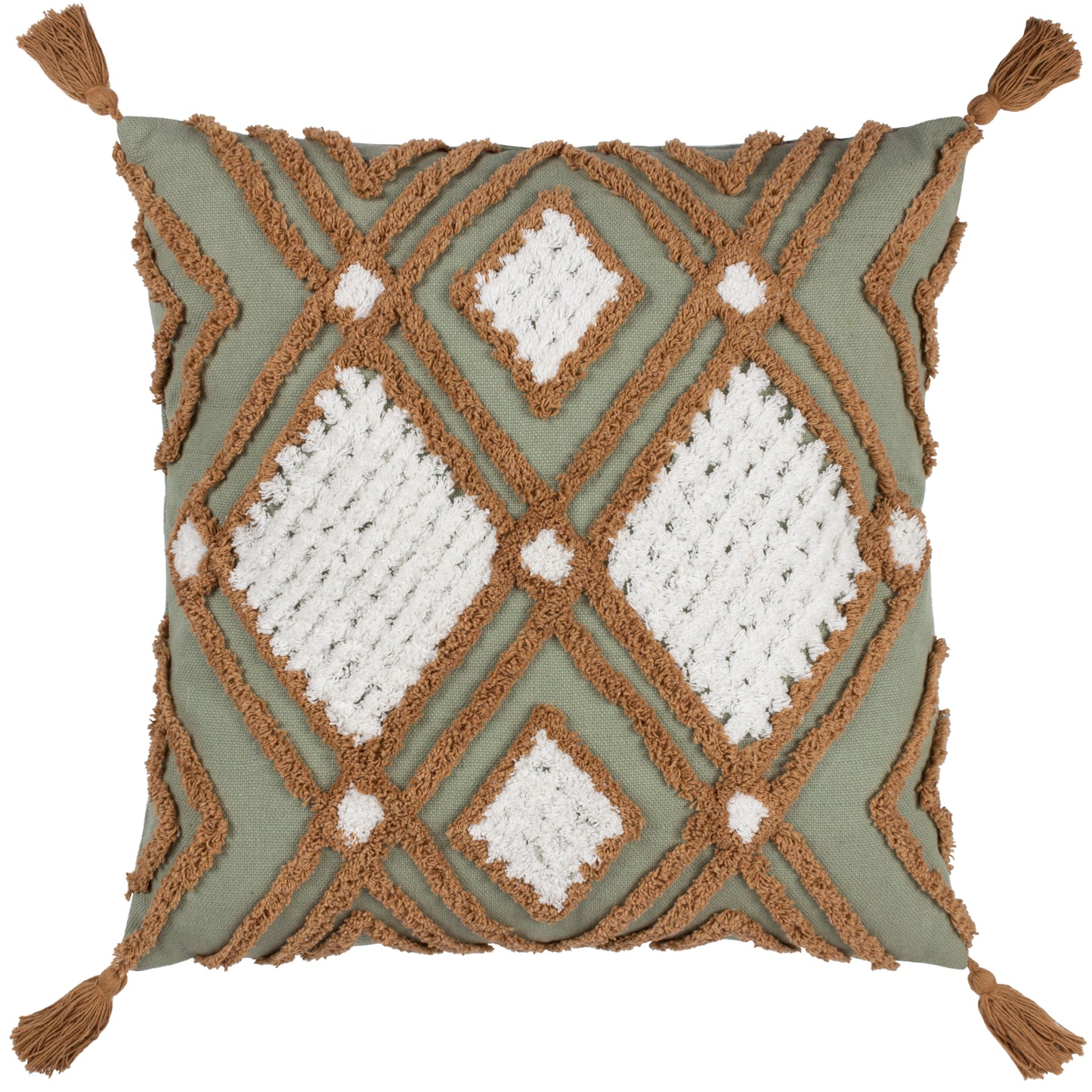 AQUENE 50X50 CUSHION CASE MOSS/MUSTARD