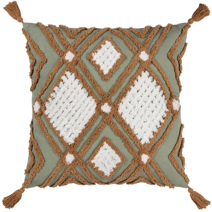 AQUENE 50X50 CUSHION CASE MOSS/MUSTARD