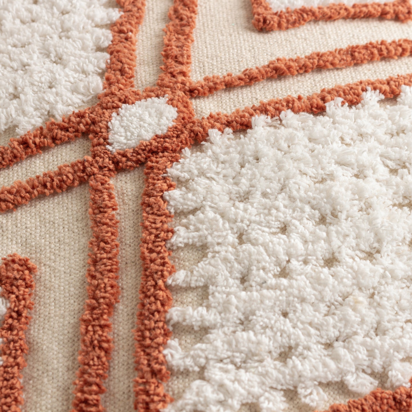 AQUENE 50X50 CUSHION CASE NATURAL/BRICK