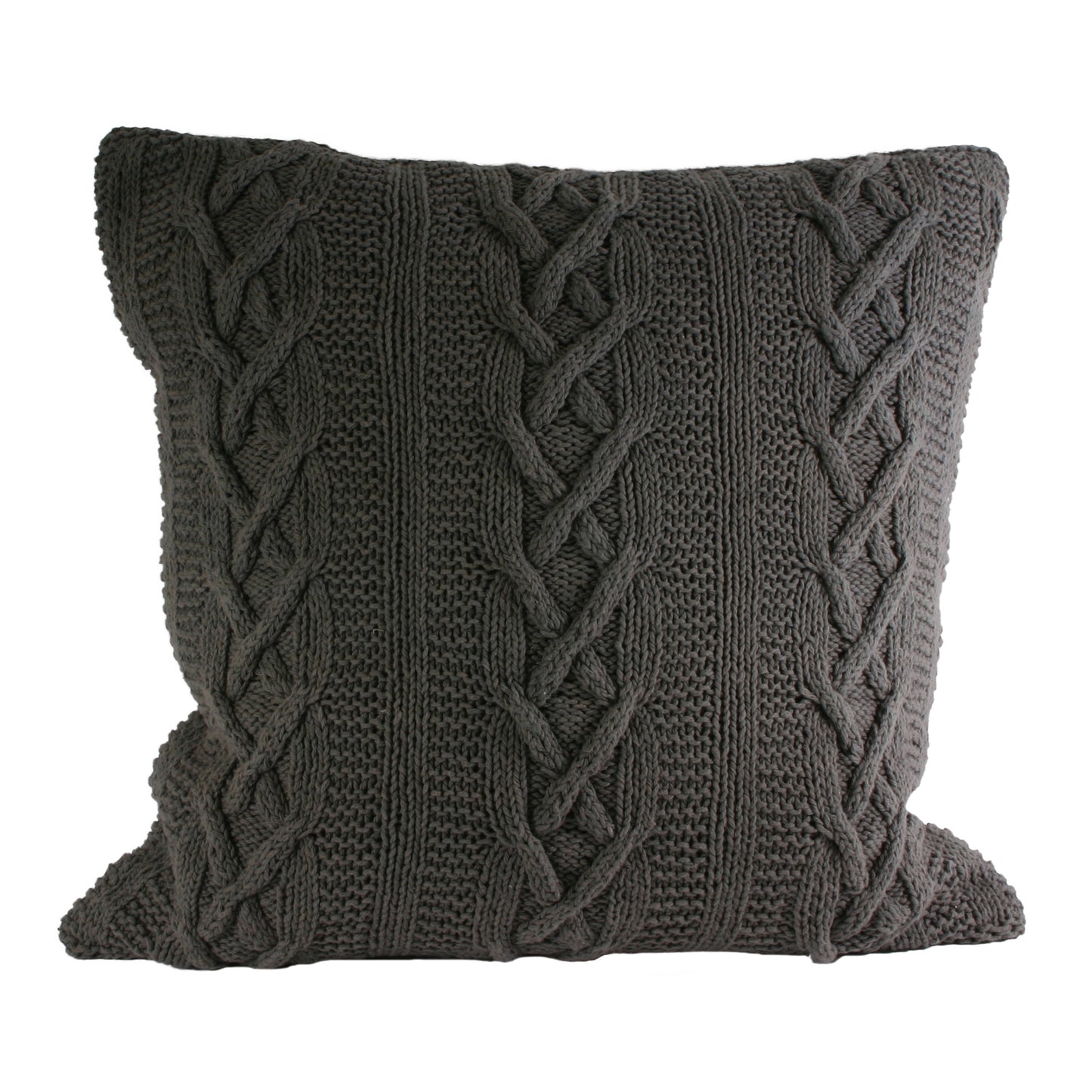 ARAN CUSHION CASE 55X55 CHARCOAL