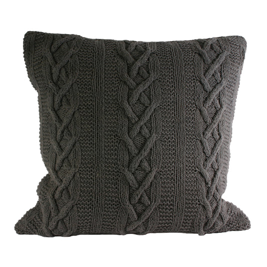 ARAN CUSHION CASE 55X55 CHARCOAL