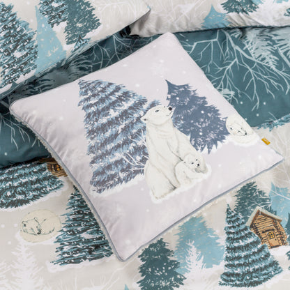 ARCTICUS POLAR BEAR 45X45 CUSHION CASE BLUE