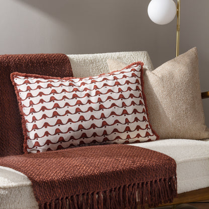 AVERY 40X60 CUSHION CASE CHESTNUT RED