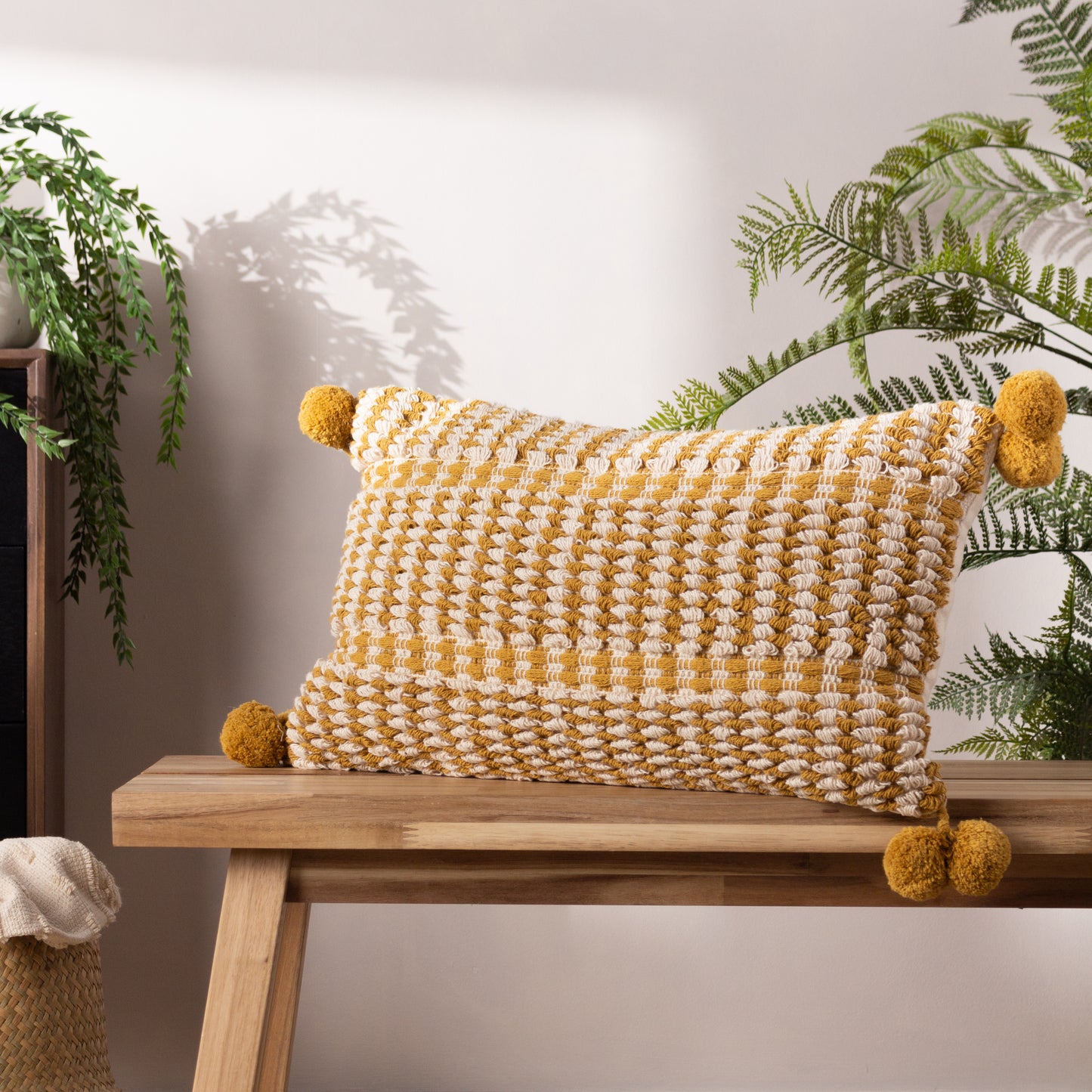 AYAAN 30X50 CUSHION CASE MUSTARD