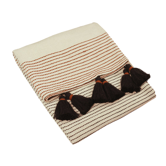 BANDA 125X150 THROW PECAN/BLACK