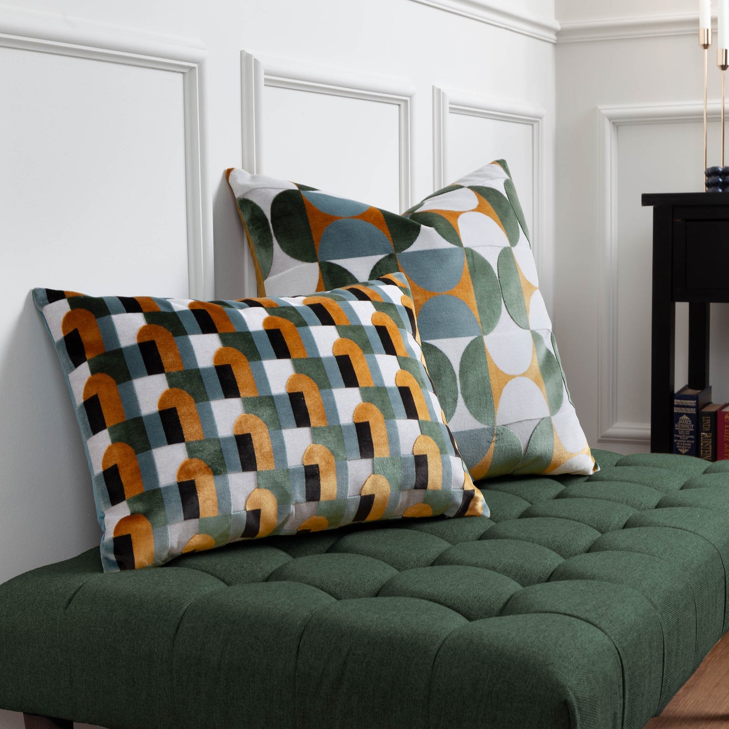 BARDOT 50X50 CUSHION CASE GOLD/BLUE