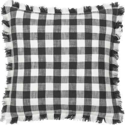 BARTON CHECK 45X45 CUSHION CASE BLACK
