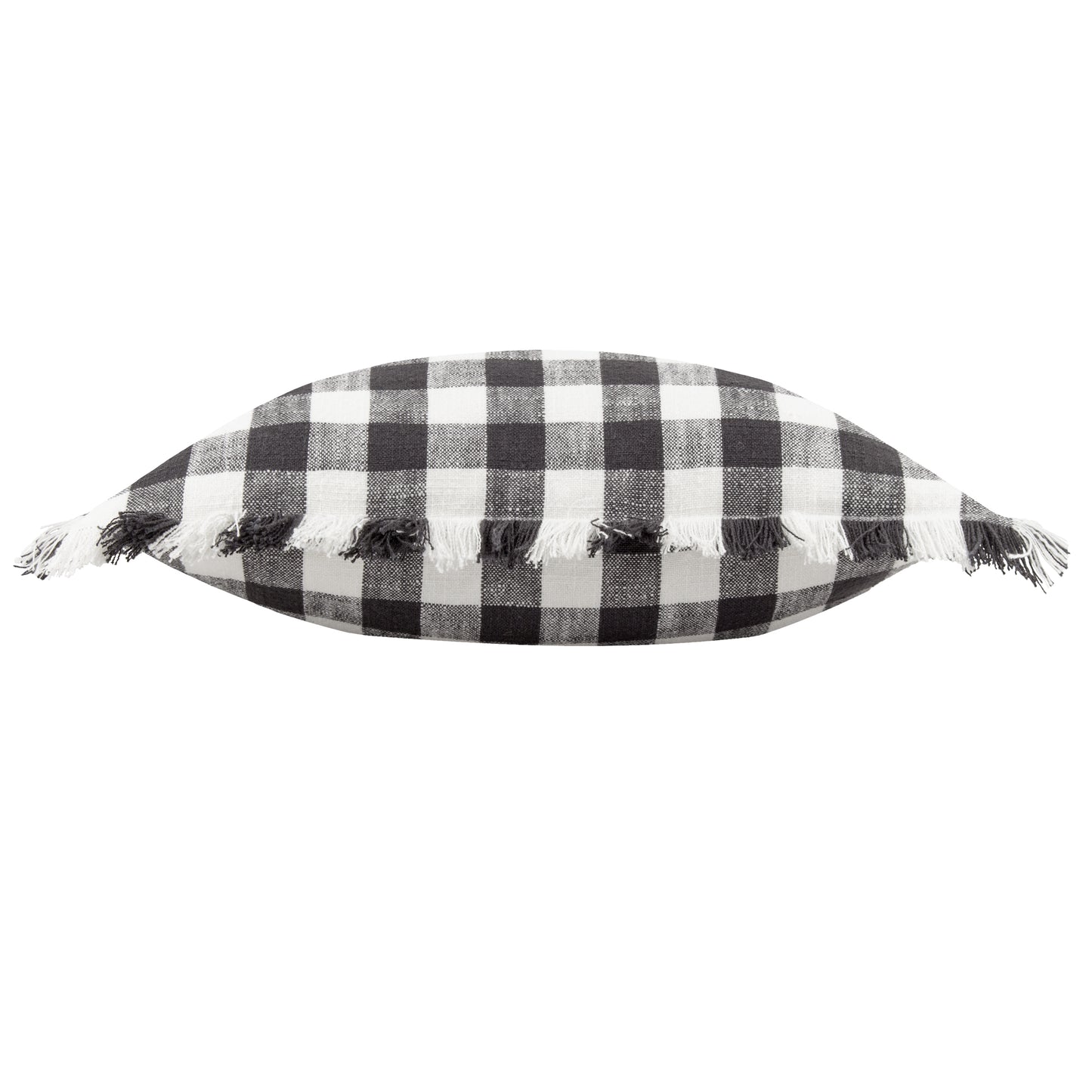 BARTON CHECK 45X45 CUSHION CASE BLACK