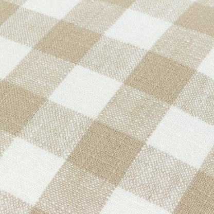 BARTON CHECK 45X45 CUSHION CASE NATURAL