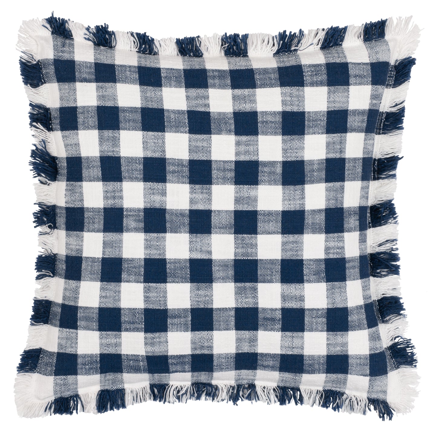 BARTON CHECK 45X45 CUSHION CASE NAVY
